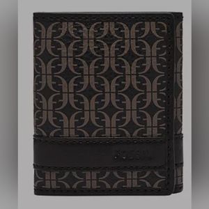 Fossil‎ Men's Lufkin Trifold Wallet Black/Brown